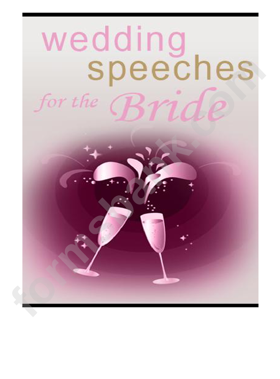 Wedding Speeches For The Bride Template
