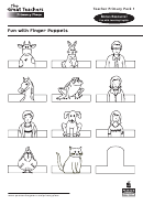 Finger Puppets Template Printable pdf
