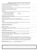 2003 School District Estimated Payment Worksheet Printable pdf