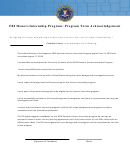 Fbi Honors Internship Program - Program Term Acknowledgement Form