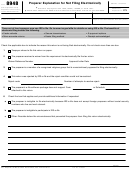 Form 8948 - Preparer Explanation For Not Filing Electronically