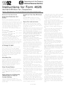 Instructions For Form 4626 - Alternative Minimum Tax - Corporations - 1992 Printable pdf