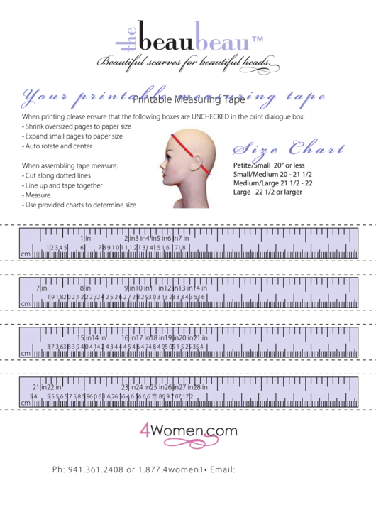 4women Tape Measure Chart With Size Chart