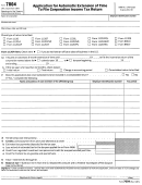 Form 7004 - Application For Automatic Extension Of Time To File Corporation Income Tax Return - Department Of Treasury