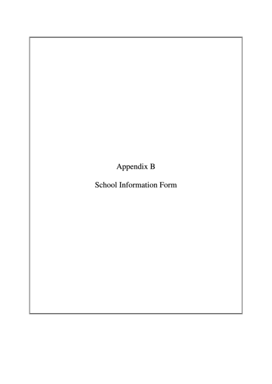 Appendix B - School Information Form - 1998 High School Transcript Study Printable pdf