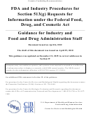 Guidance For Industry And Food And Drug Administration Staff - U.s. Department Of Health And Human Services - 2012