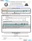 Form Ob - Out Of Business Notification Form - City Of Portland Business License Tax