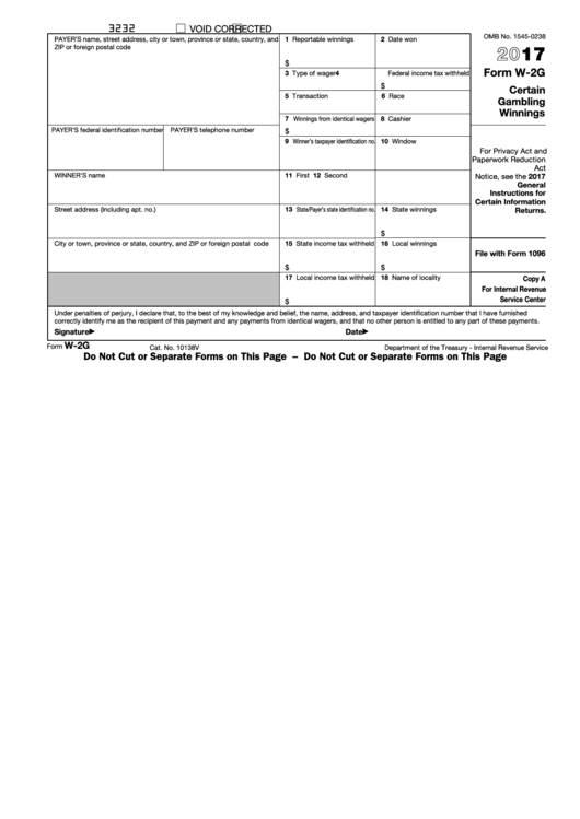 Is Form W 2g Printable - Printable Forms Free Online