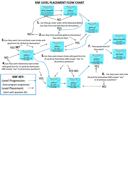 Knf Level Placement Flow Chart Printable pdf