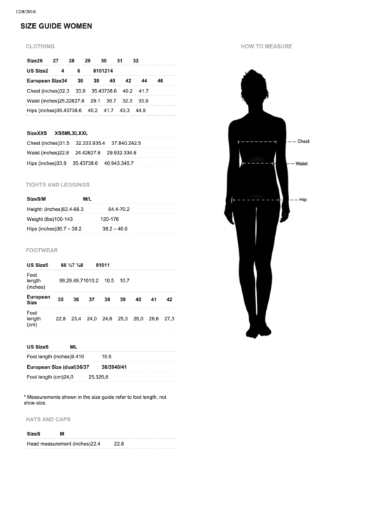 Zara Women Size Chart printable pdf download