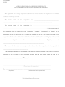 Form Scc760/922 - Application For An Amended Certificate Of Authority To Transact Business In Virginia - 2000