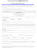 Common Report Form - Connecticut Council For Philanthropy Printable pdf