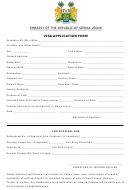 Visa Application Form - Embassy Of The Republic Of Sierra Leone