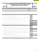 Form N-326 - Technology Infrastructure Renovation Tax Credit - 2011
