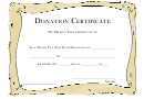 Tan Frame Donation Certificate Template