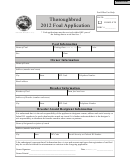 Form 48657 - Thoroughbred 2012 Foal Application