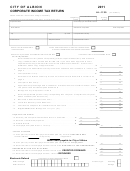 Form Al-1120 - City Of Albion Corporate Income Tax Return - 2011