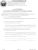 Annual Report Of Registered Partnership Having Limited Liability - Ohio Secretary Of State Printable pdf