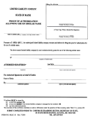 Form Mllc-15 - Proof Of Authorization Allowing Use Of Similar Name - Maine Secretary Of State