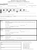 Application For Certification Of A Vital Record Form - Berkeley County Clerk