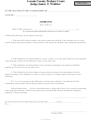Form 16.1 - Affidavit - Lorain County Probate Court