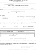 H.c. Form 200.30 - Application To Prepare Transcription - Probate Court Of Hamilton County, Ohio