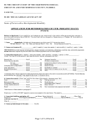 Form G - Application For Determination Of Civil Indigent Status - Seminole County, Florida