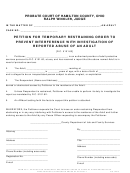 Form 23.4 - Petition For Temporary Restraining Order To Prevent Interference With Investigation Of Reported Abuse Of An Adult - Hamilton County, Ohio