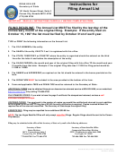 Instructions For Filing Annual List Form - Nevada Secretary Of State Printable pdf
