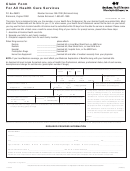 Claim Form For All Health Care Services