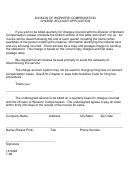 Form 14-0093 - Charge Account Application - Division Of Workers' Compensation