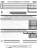 Form 200 - Local Intangibles Tax Return - 2005