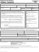 California Form 3555 - Request For Tax Clearance Certificate - Corporations - 2003