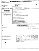 Form Wyo058 - Wyoming Quarterly Ui Summary Report - Department Of Employment