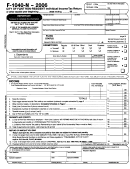 Form F-1040-n - City Of Flint Non-resident Individual Income Tax Return - 2006