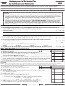Fillable California Form 5805 - Underpayment Of Estimated Tax By Individuals And Fiduciaries - 2009 Printable pdf