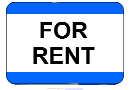 For Rent Sign Template