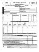 Form S-1065 - City Of Saginaw Income Tax Partnership Return - 1999