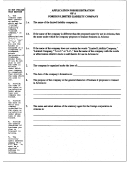 Form Ll0005 - Application For Registration Of A Foreign Limited Liability Company