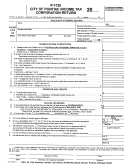 Form P-1120 - City Of Pontiac Income Tax Corporation Return