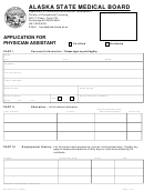 Form 08-4226 - Application For Physician Assistant - Alaska Department Of Community And Economic Development
