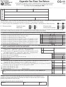 Form Cg-11 - Cigarette Tax Floor Tax Return - New York State Department Of Taxation And Finance