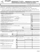 Form Ct-3-att - T New York State Department Of Taxation And Finance Schedules B, C And D - Attachment To Form Ct-3 General Business Corporation Franchise Tax Return - 1998