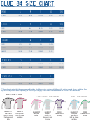 Blue 84 Lakeshirts Size Chart