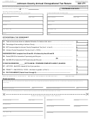 Form 001-fy - Annual Occupational Tax Return - Johnson County, Kentucky