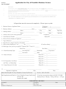 Form-6 - Application For City Of Frankfort Business License - 2007