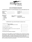Extension Request - City Of Florence, Kentucky - 2015