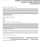 Notice Form 7-r - Commodity Futures Trading Commission - National Futures Association