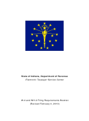 W-2 And Wh-3 Filing Requirements Booklet - Indiana Department Of Revenue