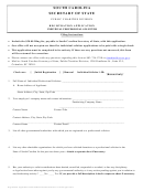 Registration Application For An Individual Professional Solicitor - South Carolina Secretary Of State